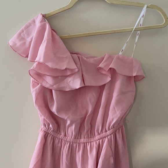 Candie’s Pink One Shoulder Ruffle Mini Dress - NWT - Picture 2 of 5